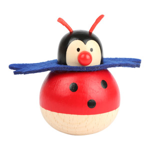 Houten rolypoly lieveheerstbeestje