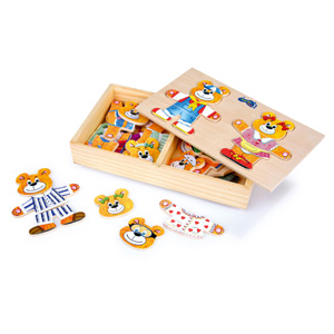 Houten kleding puzzel
