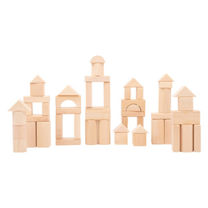 Houten bouwblokken 50 stuks