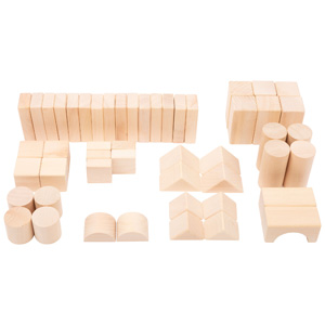 Houten bouwblokken 50 stuks